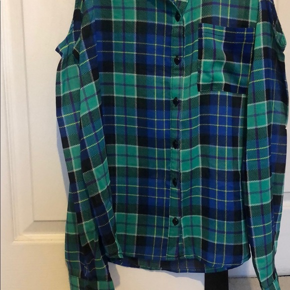 Forever 21 cold shoulder plaid top - Picture 3 of 3